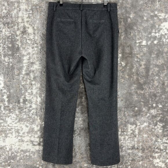 Kut From The Kloth Petites Size 10P Straight Leg Stretch Pants Heather Gray Zip - Picture 3 of 11
